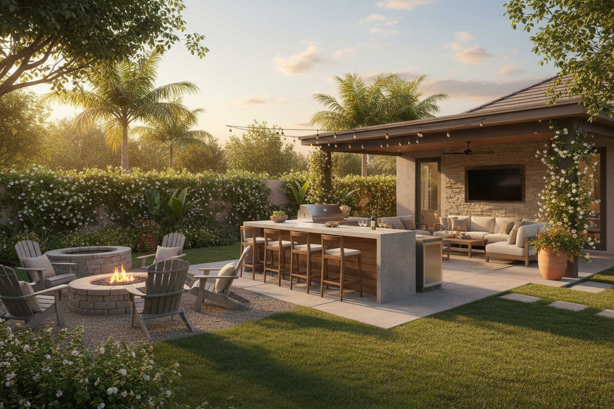 Backyard entertainment center